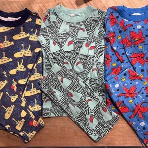 Hanna Andersson Kids Pajama Set - Navy, Mint, and Blue